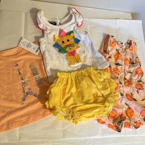Mud pie sz12/18m 2 piece George peach one piece 3-6m carters 6m